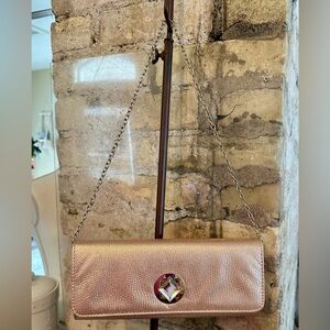 Jessica McClintock Blush Clutch with Chain